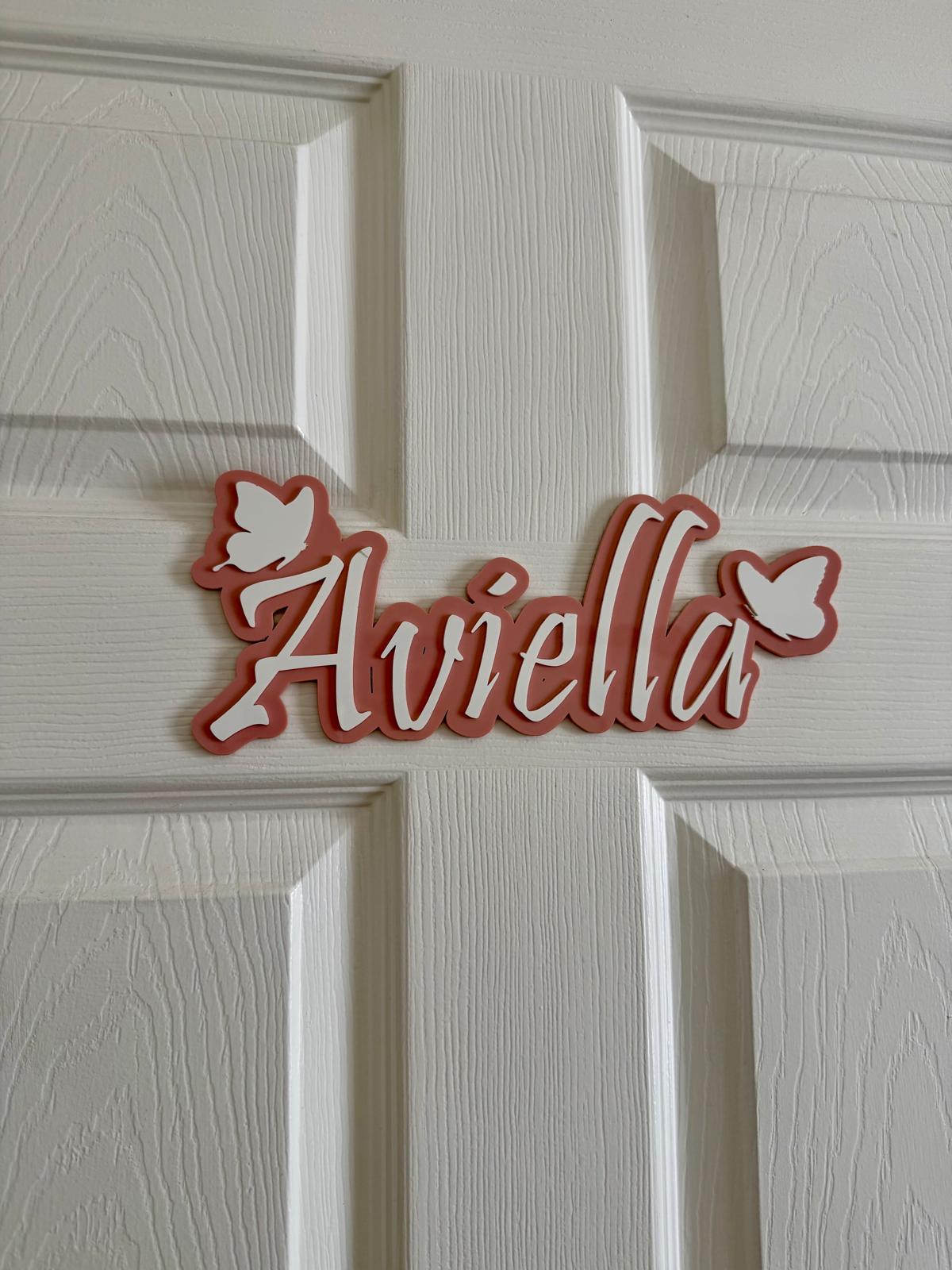 Personalized Acrylic Name Sign - Custom Acrylic Name Sign for Nursery - Personalized Baby Shower Gift - Wall & Door Decor