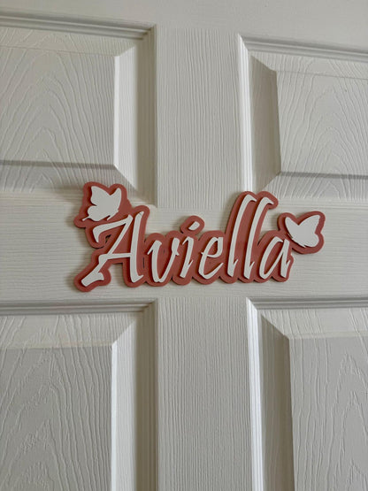 Personalized Acrylic Name Sign - Custom Acrylic Name Sign for Nursery - Personalized Baby Shower Gift - Wall & Door Decor